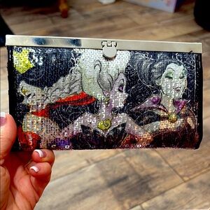 Disney Villains sequin clutch/wallet